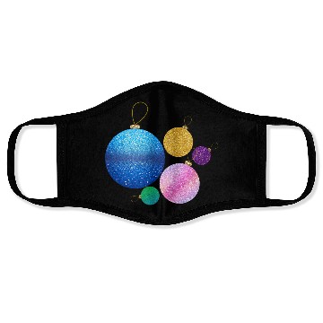 Discover Xmas multicolor glisser balls ornement Face Masks
