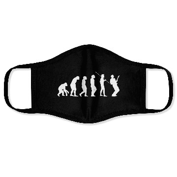 Discover Guitar evolution guitar player musician Face Masks