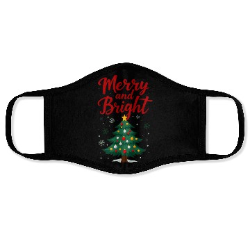 Discover Merry And Bright - Merry Christmas Face Masks