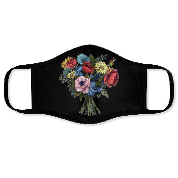 Discover Flower Bouquet Flowers Flowers Face Masks