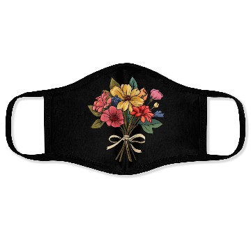 Discover Flower Bouquet Flowers Flowers Face Masks