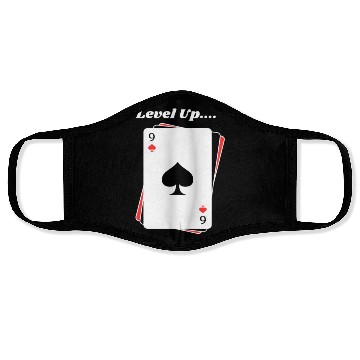 Discover BLACK Men Face Masks For Game Card lovers - LEVEL UP