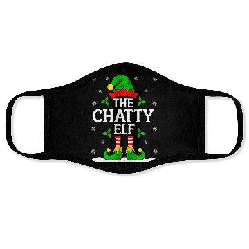 Discover The Chatty Elf - Funny Christmas Design Face Masks