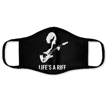 Discover Life's a Riff Guitar Player Passion Face Masks
