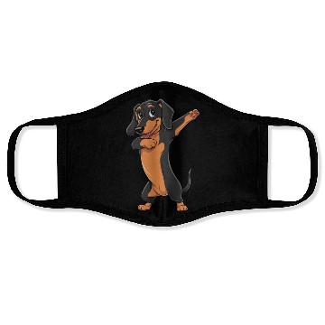 Discover Dabbing dance post Dachshund dog lovers pet love Face Masks