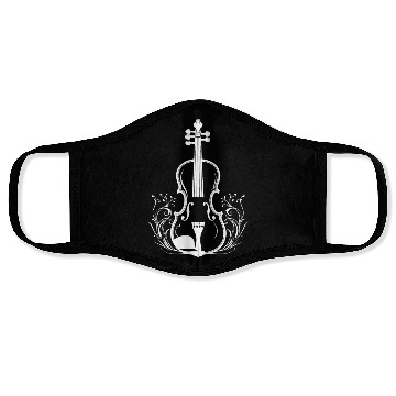 Discover Violin Sketch Face Masks