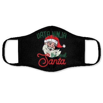 Discover Data Ninja xmas real Santa Data Science Christmas Face Masks