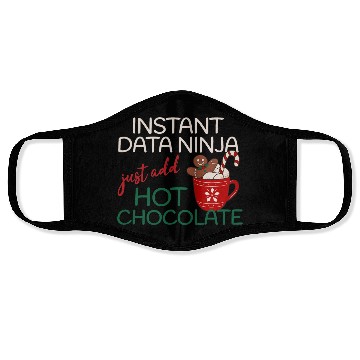 Discover Data Ninja xmas hot Chocolate Christmas Face Masks