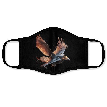 Discover Sky Fighter with Phoenix Wings" Face Masks