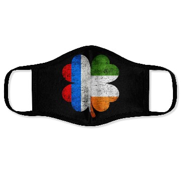 Discover Russian Irish Shamrock Russia Ireland Flag Face Masks