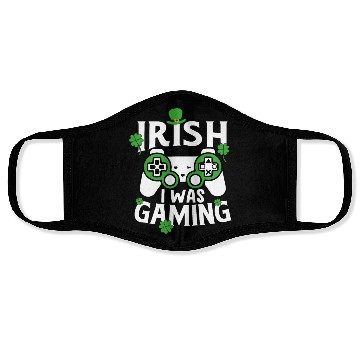 Discover Irish I was Gaming St Patricks day Shamrock Face Masks