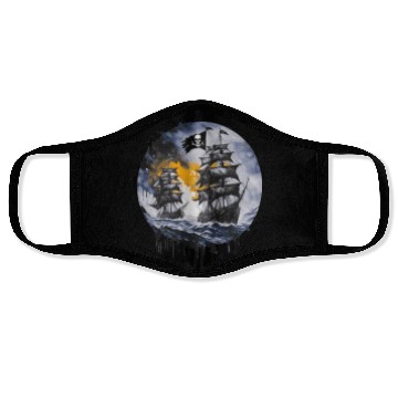 Discover Pirate Boat, Pirates, Captain, Sailing Ship, Face Masks