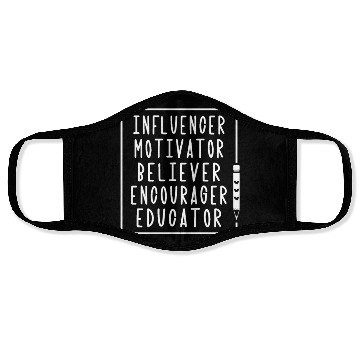 Discover Influencer Motivator Educator Face Masks
