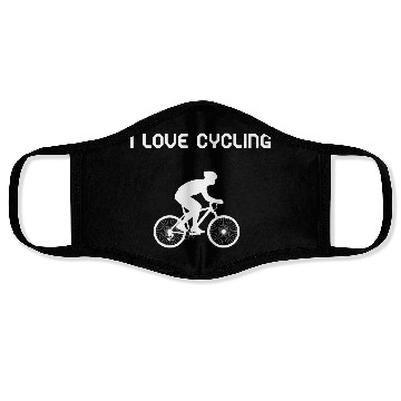 Discover I love cycling design Face Masks