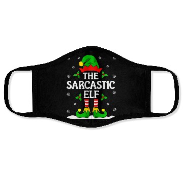 Discover Sarcastic Elf Funny Christmas Face Masks