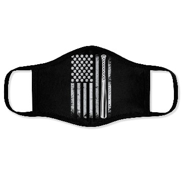 Discover Baseball vintage American flag baseball fan Face Masks