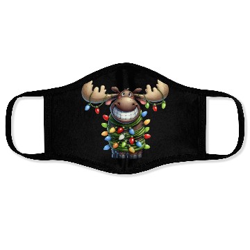 Discover Christmas Merry Christmas For Gift Christmas Moose Face Masks