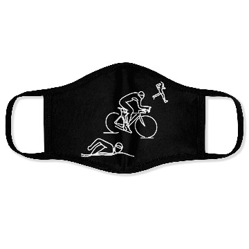 Discover Swim Bike Run Face Masks