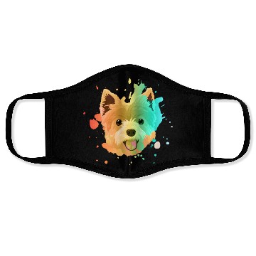 Discover Yorkshire Terrier Colorful Face Masks
