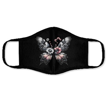 Discover Elegant Butterfly Floral nature flowers lovers Face Masks