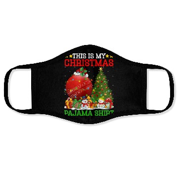 Discover Cricket Ball Christmas Tree Lights Face Masks