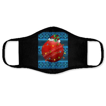 Discover Cricket Ball Christmas Lights Face Masks