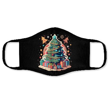 Discover Christmas Tree Serenity Holiday Tranquility Face Masks