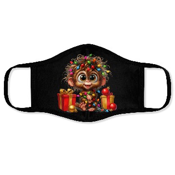 Discover Christmas Merry Christmas For Gift Monkey Face Masks