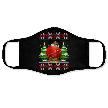 Discover Cricket Ball Christmas Face Masks