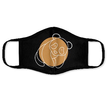 Discover Lineart Panda Bear Ailuropoda Melanoleuca Friend Face Masks