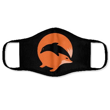Discover Fox or Dolphin in this fun optical illusion Face Masks