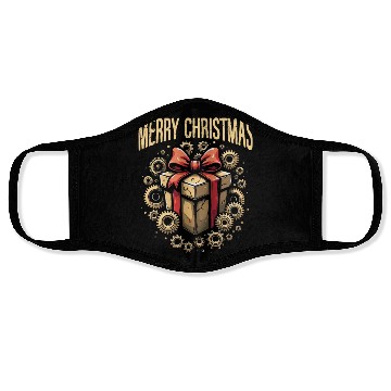Discover Merry Christmas Steampunk Christmas Holiday Face Masks
