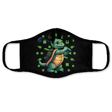 Discover Golfing Turtle Face Masks