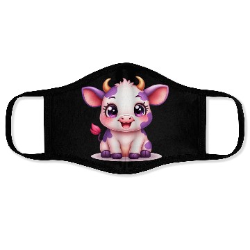 Discover blueberry cow Gift unique Face Masks