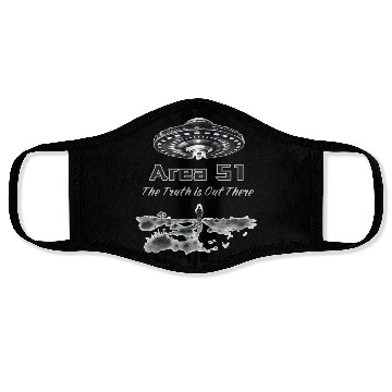 Discover The Truth is Out There: Area 51 - Alien Invasion Face Masks