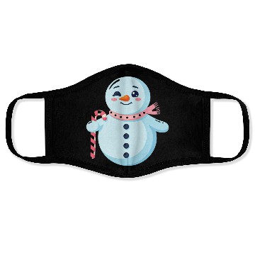 Discover Whimsical Snowman with Candy Cane Face Masks