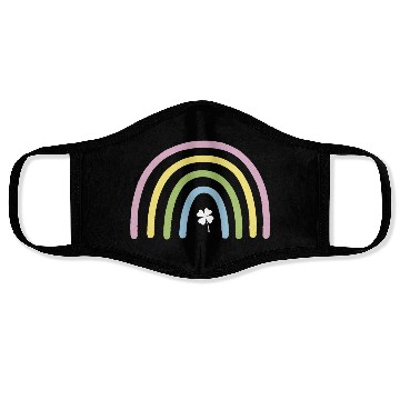 Discover Four Leaf Clover Rainbow St Patrick's Day Face Masks
