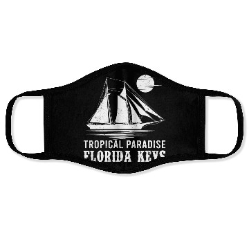 Discover Florida TROPICAL PARADISE KEY-WEST COAST Face Masks