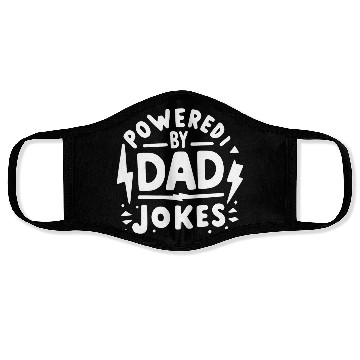 Discover Powered by Dad Jokes Face Masks