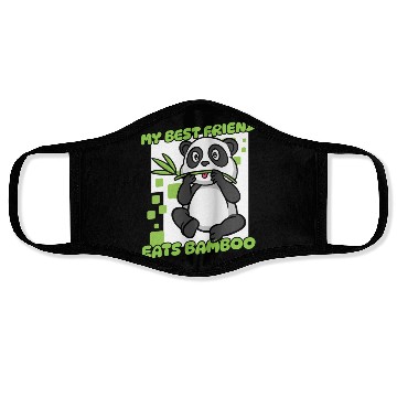 Discover My Best Friend Eats Bamboo Panda Bear Friend Face Masks
