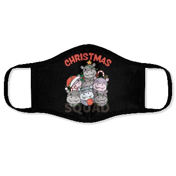 Discover Hippo Christmas Tree Christmas Squad Hippos Face Masks