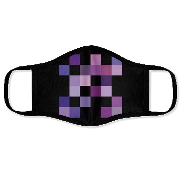 Discover Purple Gradient Squares Design Face Masks