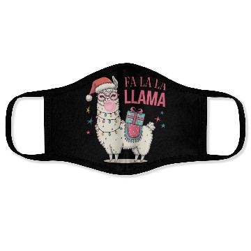Discover Christmas Llamas, Fa La La Llama Face Masks