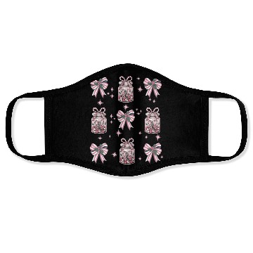 Discover Christmas Coquette Bow, Merry Christmas Face Masks