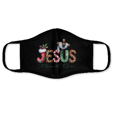 Discover Jesus Christmas, Merry Christmas Face Masks
