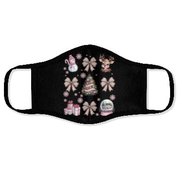 Discover Christmas Coquette Bow, Cute Christmas Snowman Face Masks