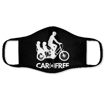 Discover Car Free Longtail bike Face Masks