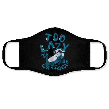 Discover Too Lazy To Be Extinct Panda Bear Friend Giant Face Masks