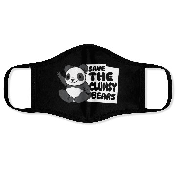 Discover Save The Clumsy Bears Panda Bear Friend Lover Face Masks