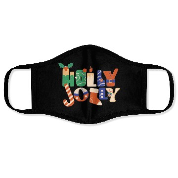 Discover Playful Textured Holly Jolly Face Masks